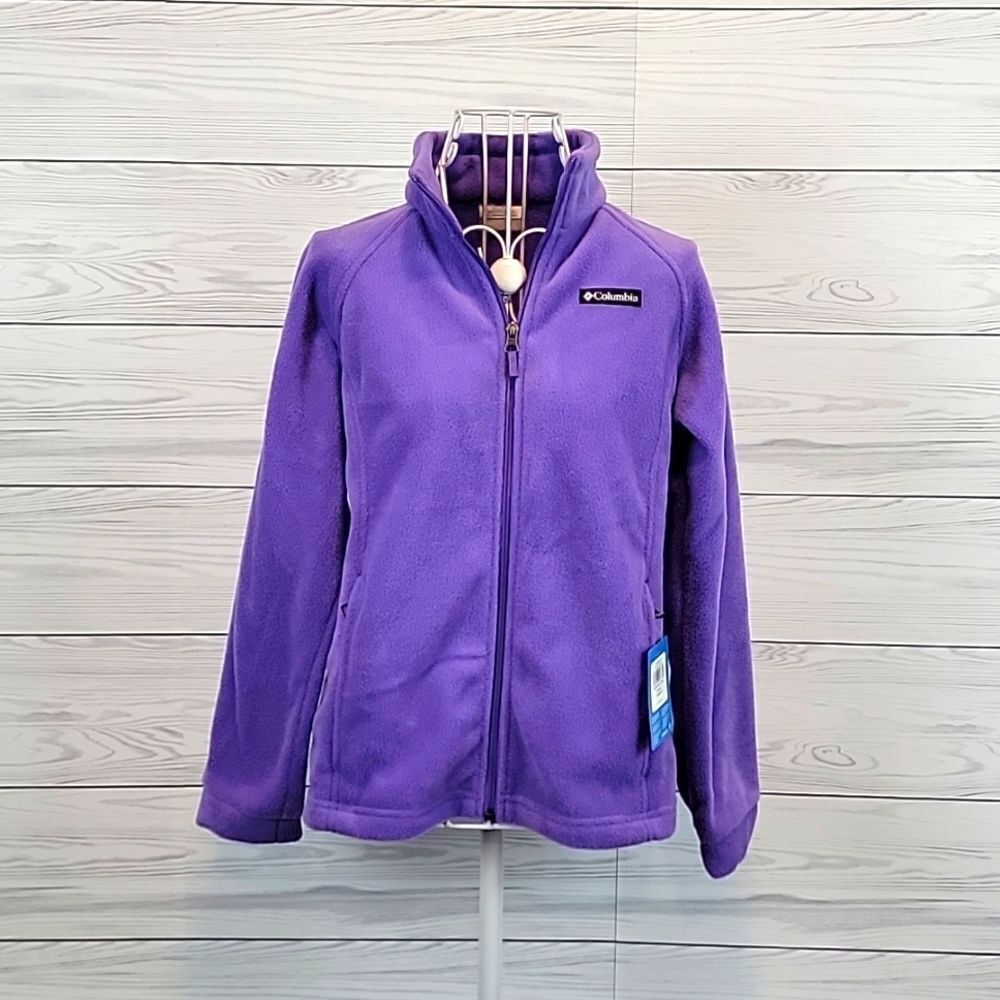 Columbia micro fleece zip jacket - purple Youth Size L